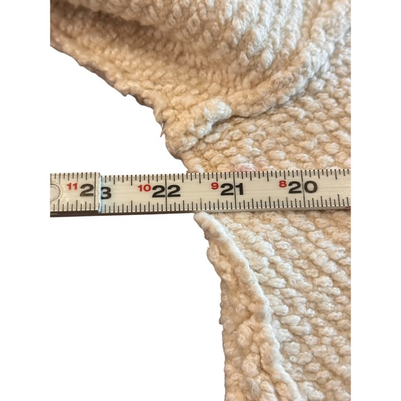 NWT Free People Ivory Boucle Knit Balloon Sleeve Sweater Top XS Cream Textured - Picture 2 of 4